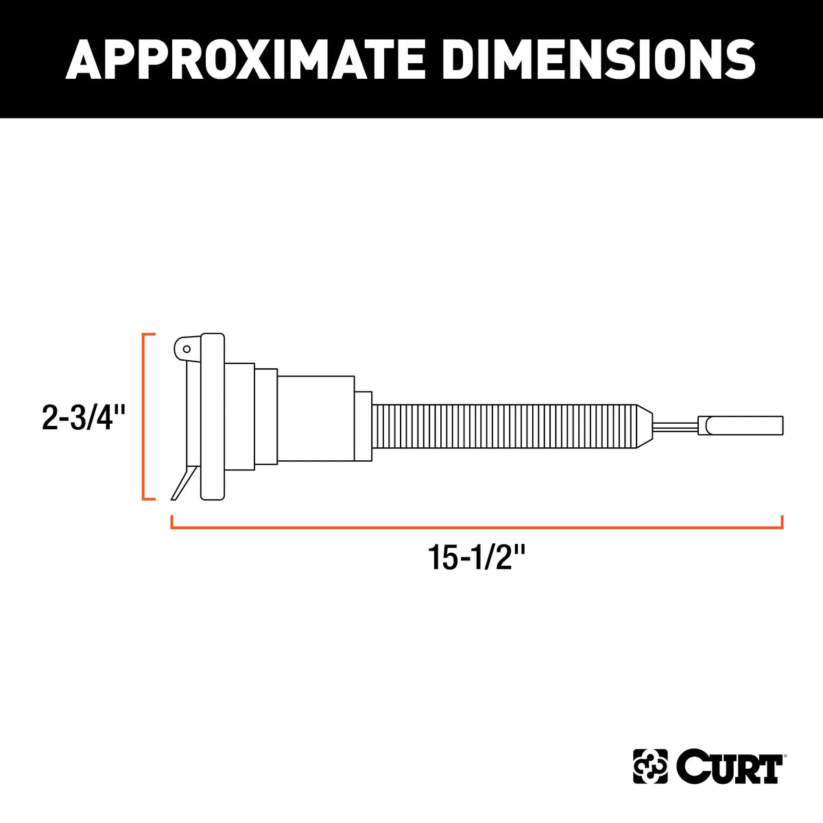 CURT 57184 4-Way Flat Vehicle-Side to 7-Way RV Blade Trailer Wiring Adapter