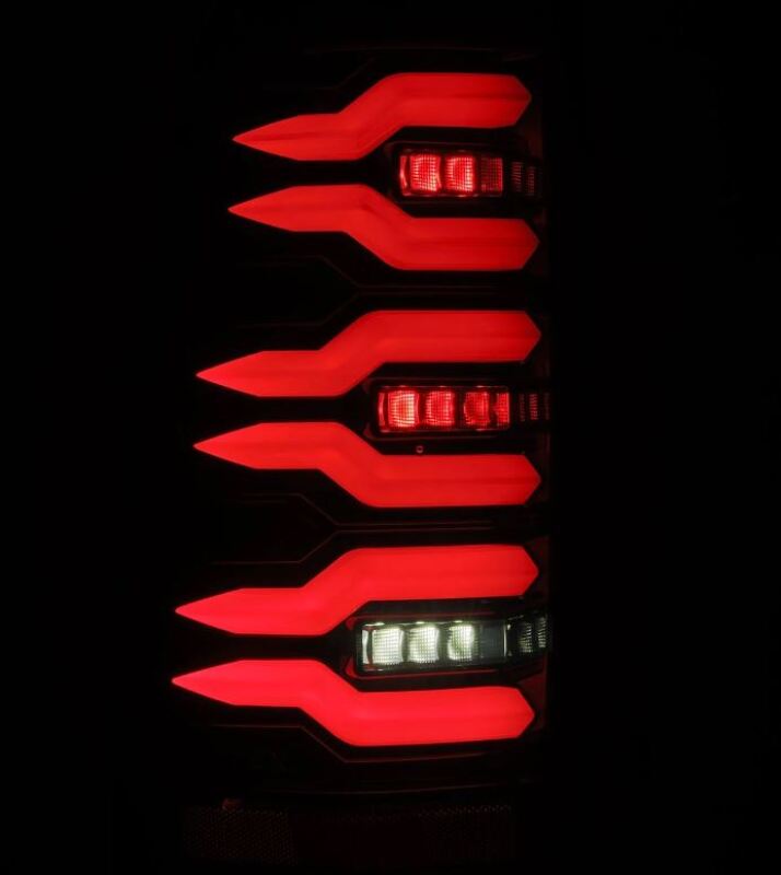 AlphaRex 99-06 Chevrolet Silverado Sierra LUXX-Series LED Tail Lights Alpha-Black - 620005