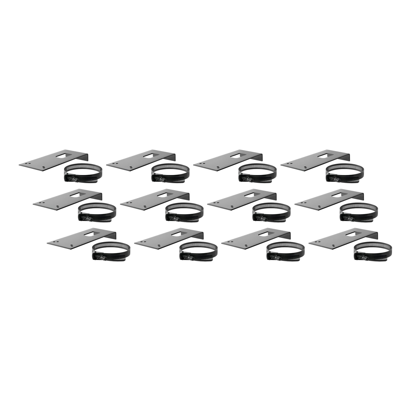 CURT 57201 Vehicle-Side Trailer Wiring Harness Clamp-On Bracket Mounts for 7-Way Round or RV Blade, 12-Pack