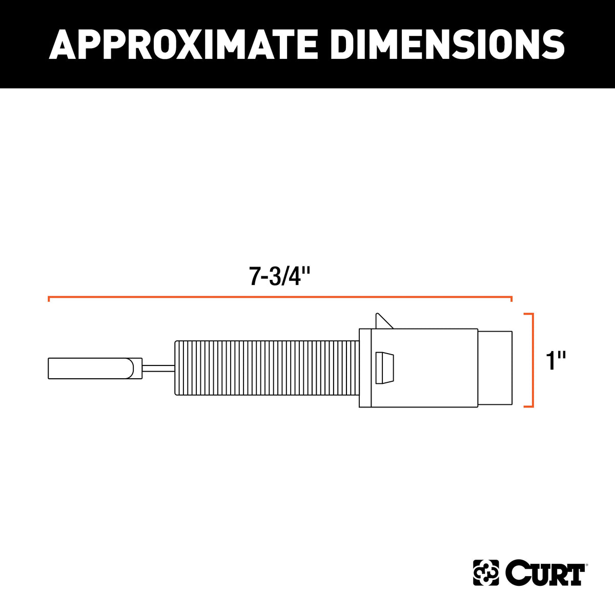 CURT 57224 4-Pin Round Vehicle-Side to 4-Way Trailer Wiring Adapter