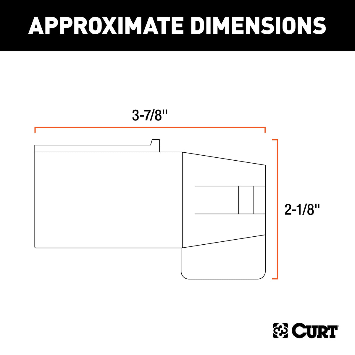 CURT 57251 7-Way RV Blade Vehicle-Side to 5-Way Flat Trailer Wiring Adapter