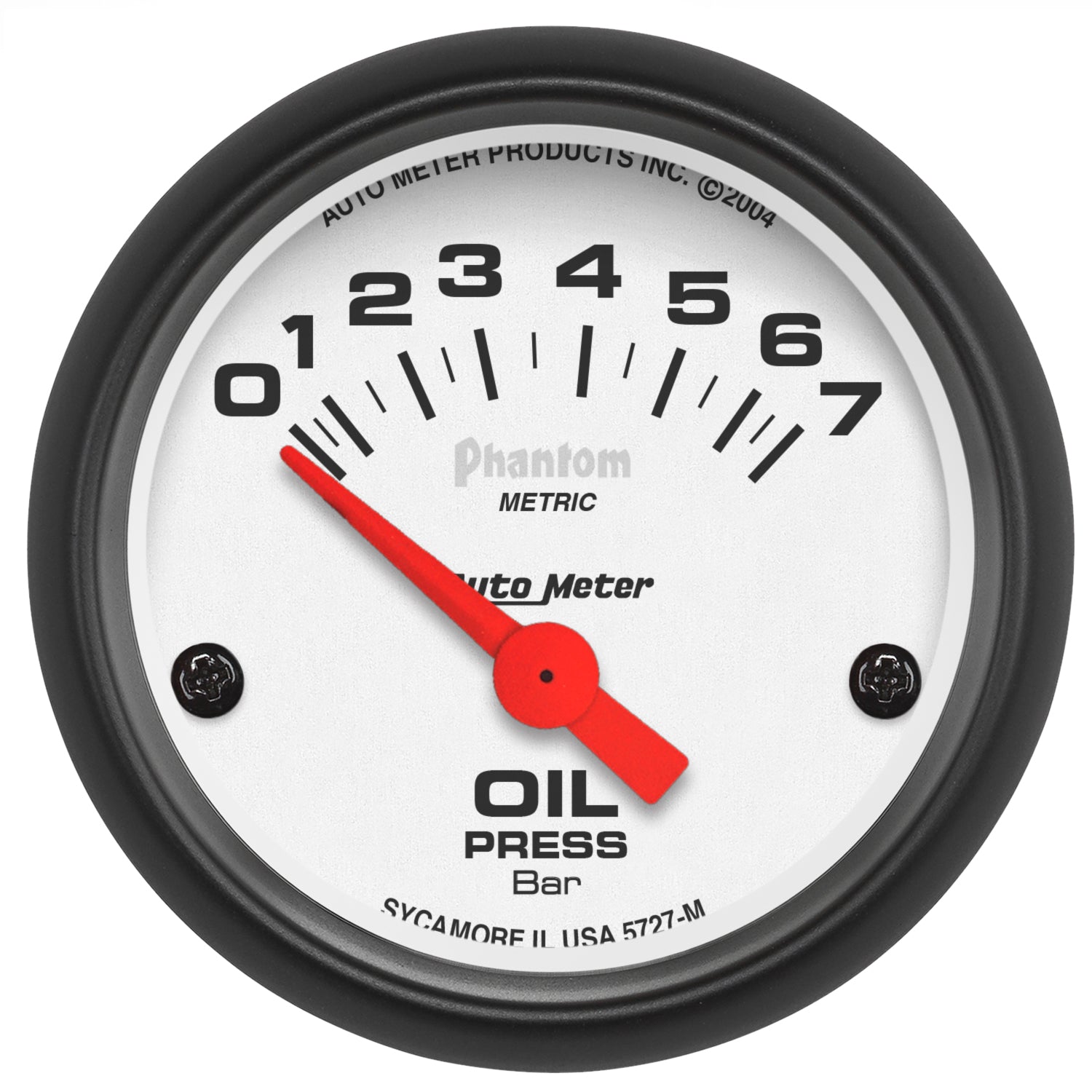 Autometer Phantom 2-1/16in 0-7 BAR Electric Oil Pressure Gauge - 5727-M