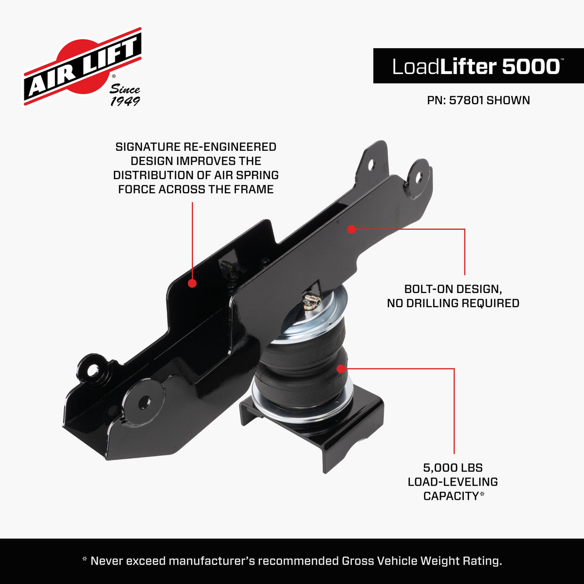 Air Lift 19-24 Mercedes Sprinter Loadlifter 5000 Air Spring Kit - 57801