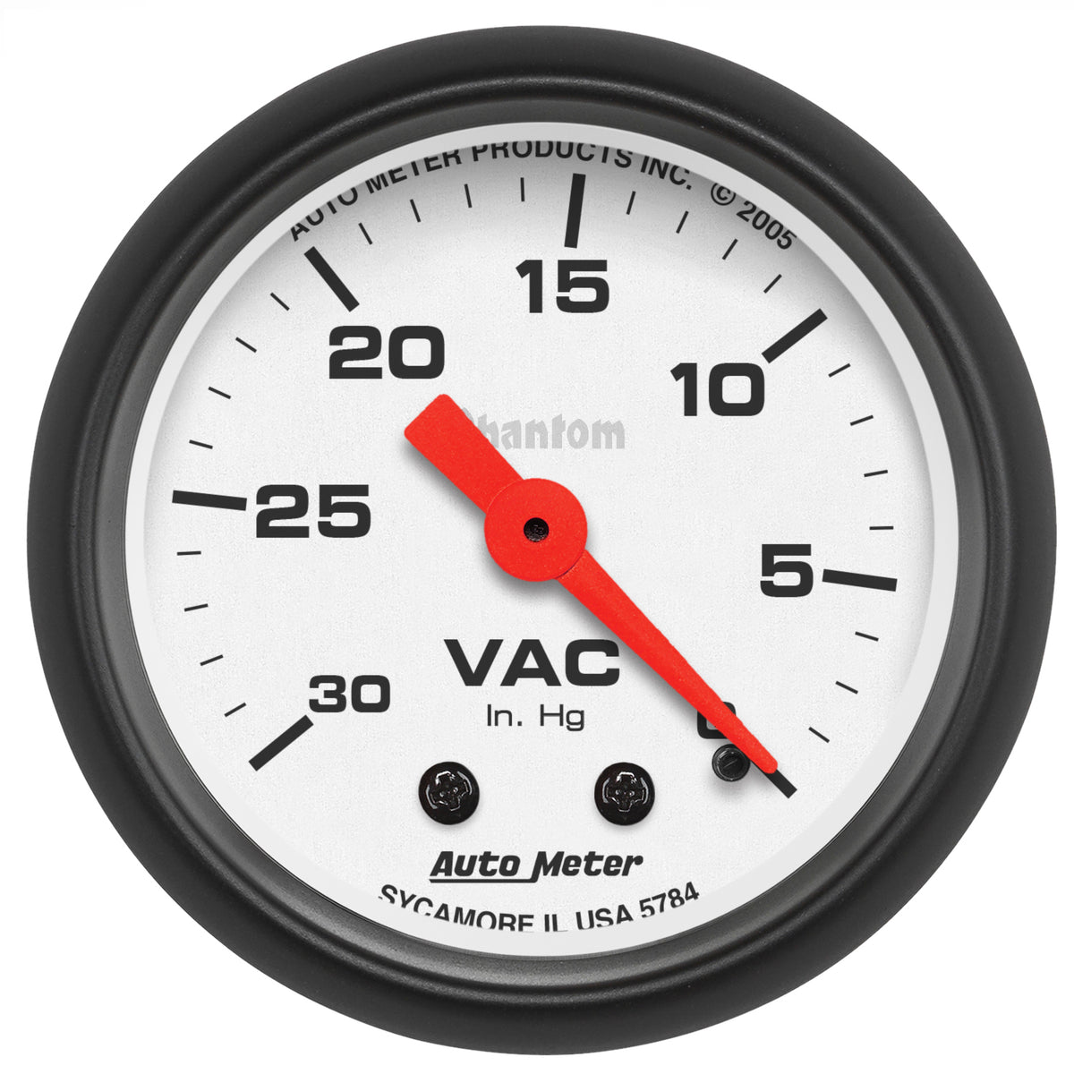 Autometer Phantom 52mm 30 in. HG. Mechanical Vacuum Gauge - 5784