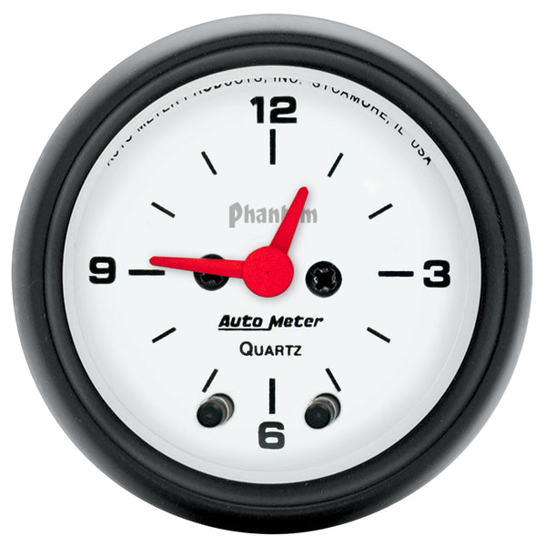 Autometer Phantom 52mm 12V Electronic Clock Gauge - 5785