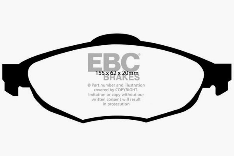 EBC 01-06 Chrysler Sebring Sedan 2.4 Ultimax2 Front Brake Pads - UD869