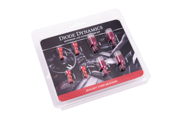 Diode Dynamics Mustang Interior Light Kit 15-17 Mustang Stage 1 - Red - DD0223 for 2015-2017 Ford Mustang - front view