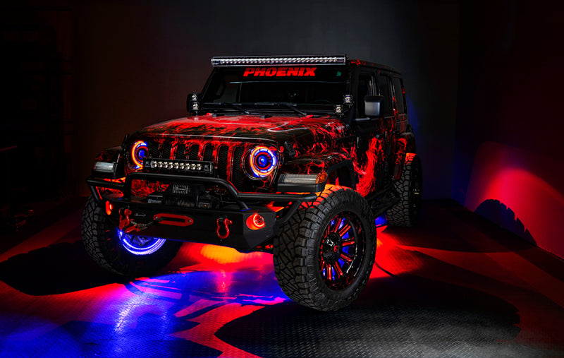 Oracle Bluetooth + RF Underbody Rock Light Kit - 4 PCS - ColorSHIFT SEE WARRANTY - 5818-333