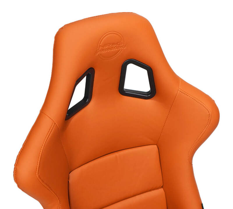 NRG FRP Bucket Seat w/Brown Vinyl Material - Large - FRP-302BR-V - close-up view 2 3