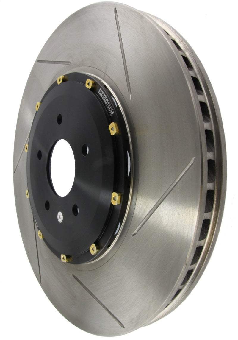 StopTech 08-13 BMW M3 Front Right Drilled AeroRotor w/ Black Hat - 129.34105.16