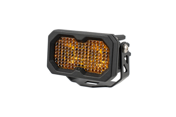 Diode Dynamics C2 2.0 Pro Yellow Flood Standard ABL (single) - DD8109S by Diode Dynamics - front view