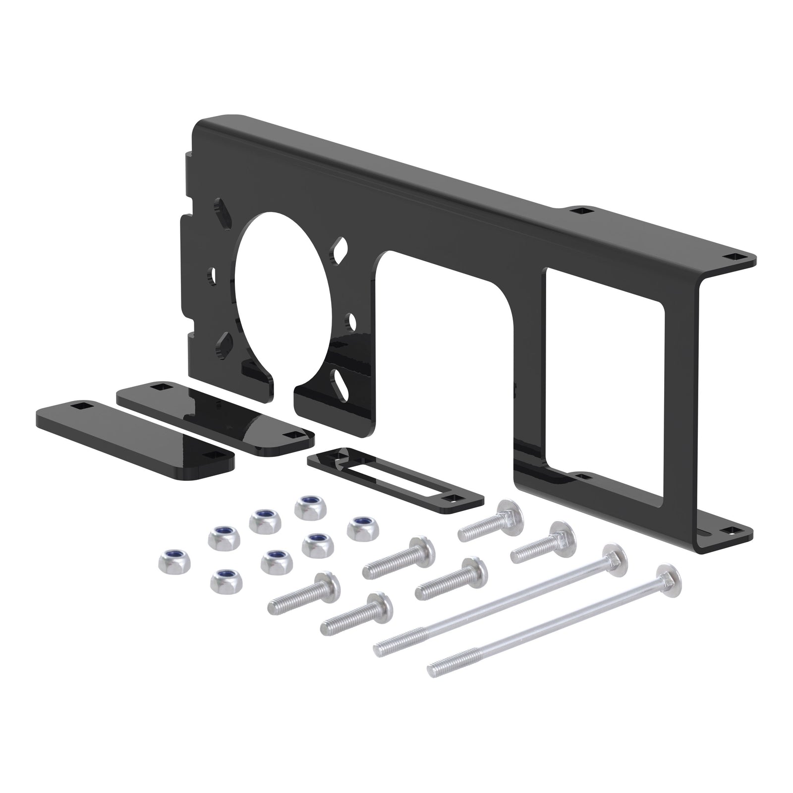 CURT 58000 Easy-Mount Vehicle Trailer Wiring Connector Mounting Bracket for 2-Inch Receiver, 4 or 5-Way Flat, 6 or 7-Way Round