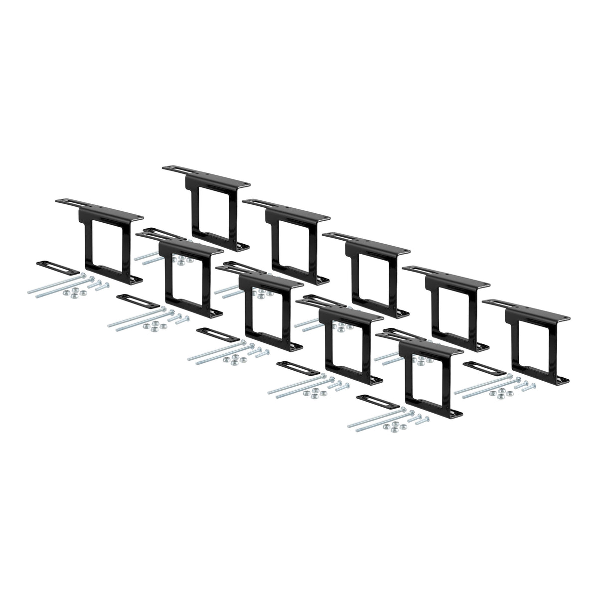 CURT 58001010 Easy-Mount Vehicle Trailer Wiring Connector Mounting Bracket for 2-Inch Receiver, 4 or 5-Way Flat, 10-Pack