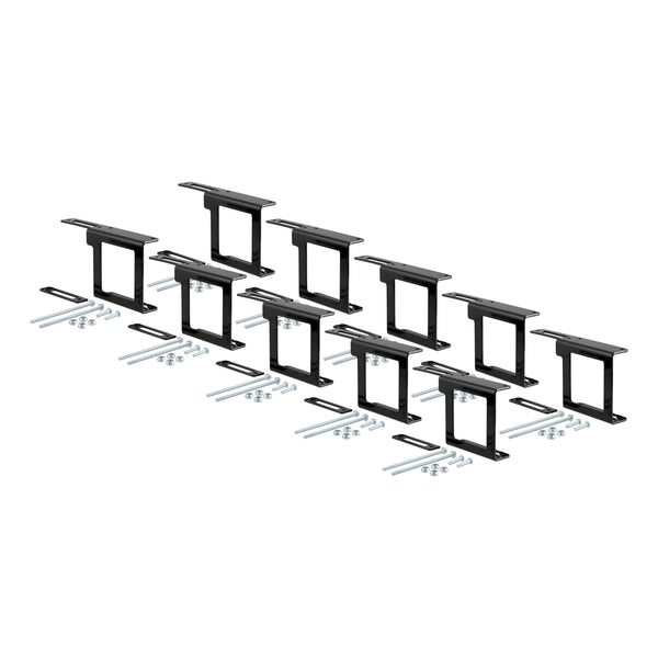 CURT 58001010 Easy-Mount Vehicle Trailer Wiring Connector Mounting Bracket for 2-Inch Receiver, 4 or 5-Way Flat, 10-Pack