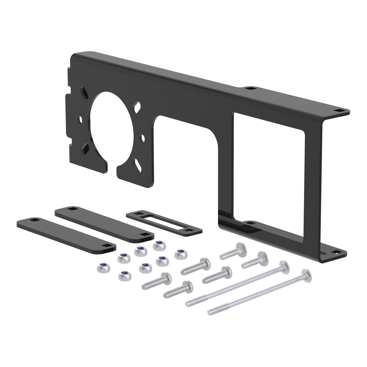 CURT 58003 Easy-Mount Vehicle Trailer Wiring Connector Mounting Bracket for 2-1/2-Inch Receiver, 4 or 5-Way Flat, 6 or 7-Way Round