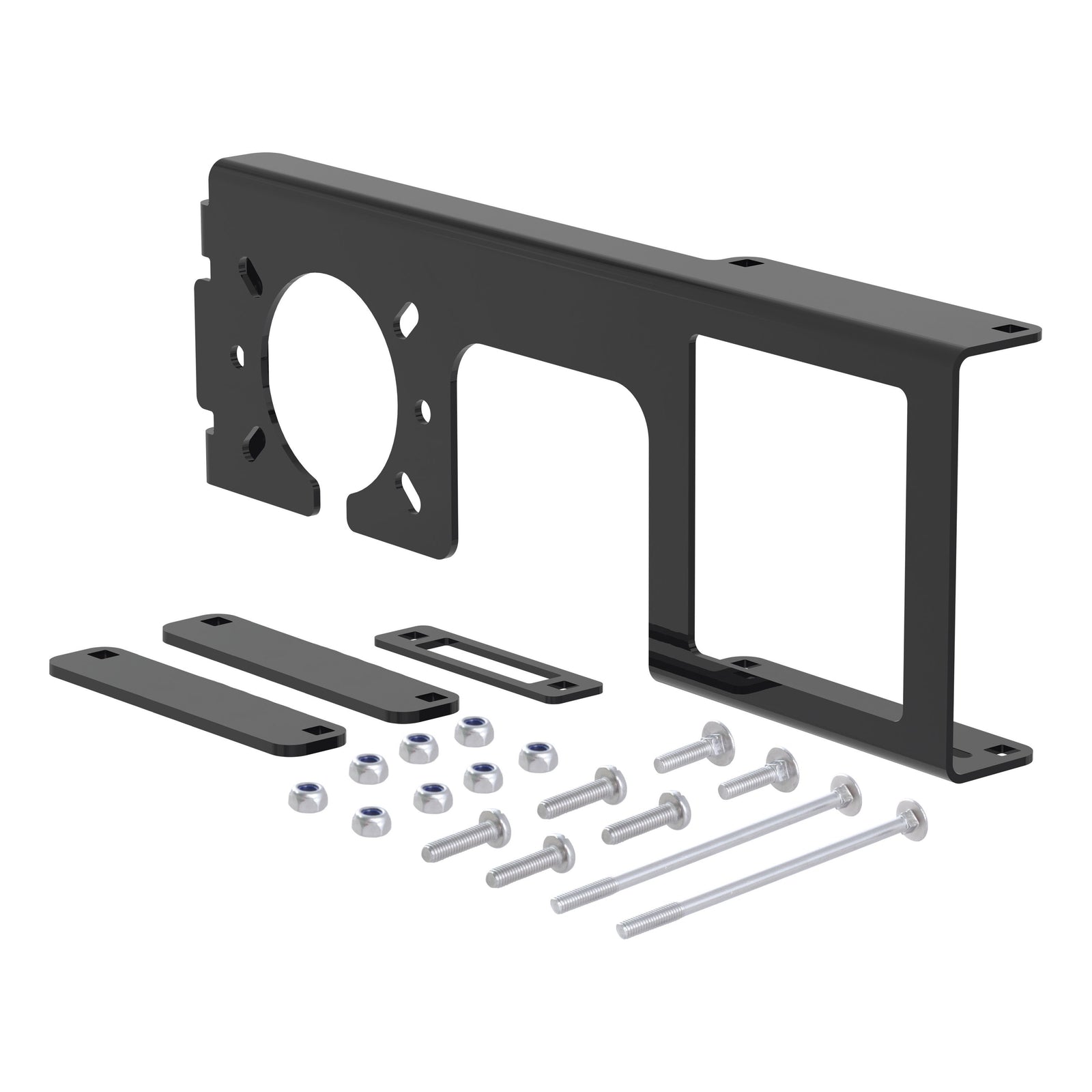 CURT 58003 Easy-Mount Vehicle Trailer Wiring Connector Mounting Bracket for 2-1/2-Inch Receiver, 4 or 5-Way Flat, 6 or 7-Way Round