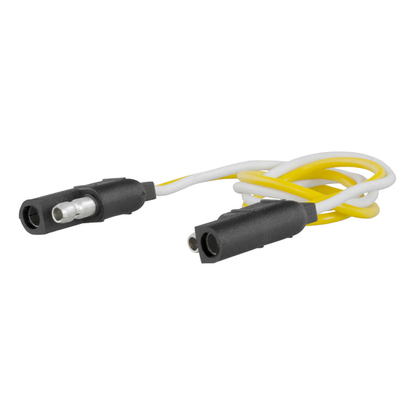 CURT 58020 2-Pin Flat Wiring Harness with 12-Inch Wires