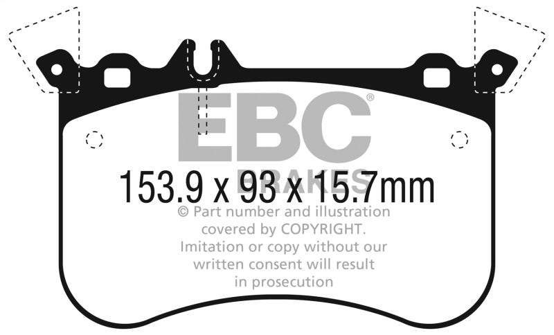 EBC 14-18 Mercedes CLA45 AMG w/13.8in Front Rotors Yellowstuff Front Brake Pads - DP42311R