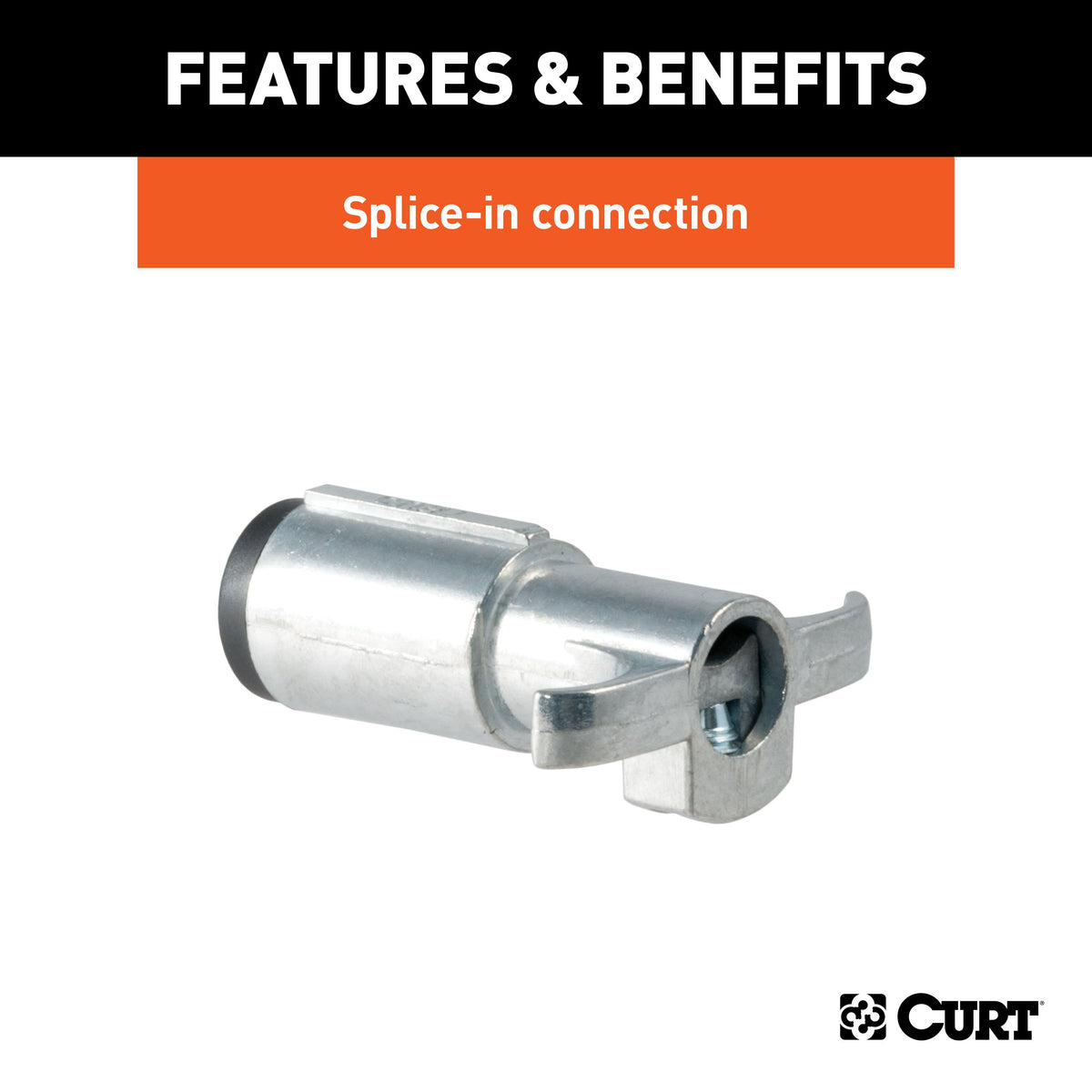 CURT 58060 Trailer-Side 4-Pin Round Wiring Harness Plug