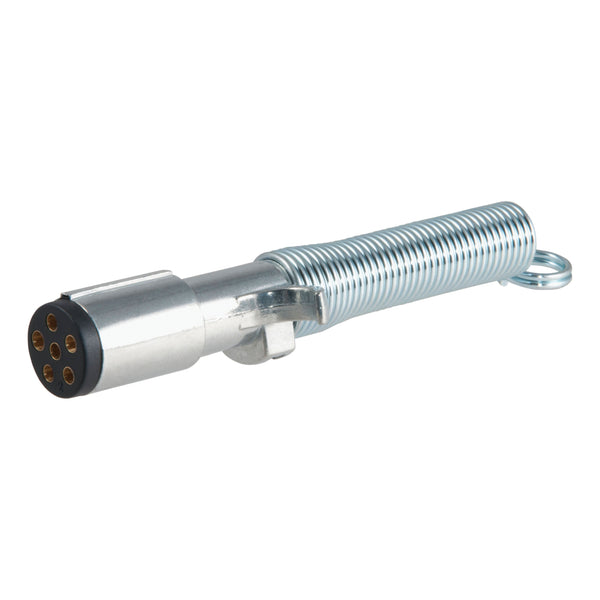 CURT 58082 Trailer-Side 6-Pin Round Wiring Harness Plug with Spring