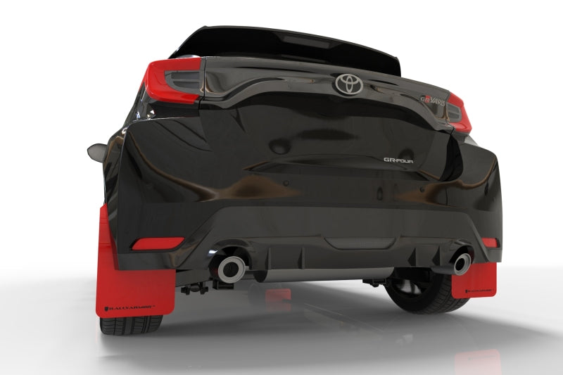Rally Armor 20-23 Toyota GR Yaris Red Mud Flap w/Black Logo - MF74-UR-RD/BLK