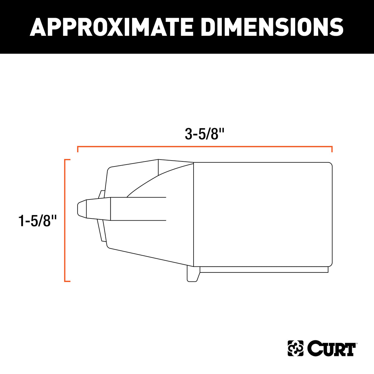 CURT 58140 Trailer-Side 7-Pin RV Blade Wiring Harness Connector