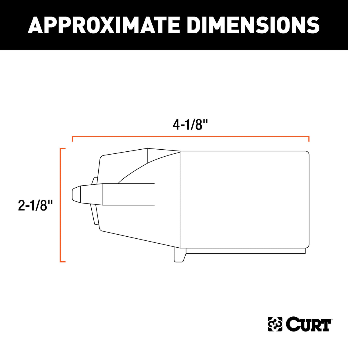 CURT 58145 Heavy-Duty Trailer-Side 7-Pin RV Blade Wiring Harness Connector