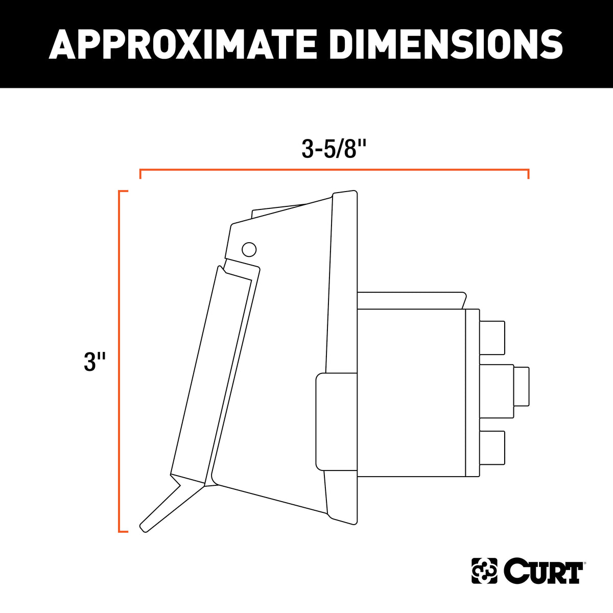 CURT 58170 Vehicle-Side 7-Pin Round Trailer Wiring Harness Socket