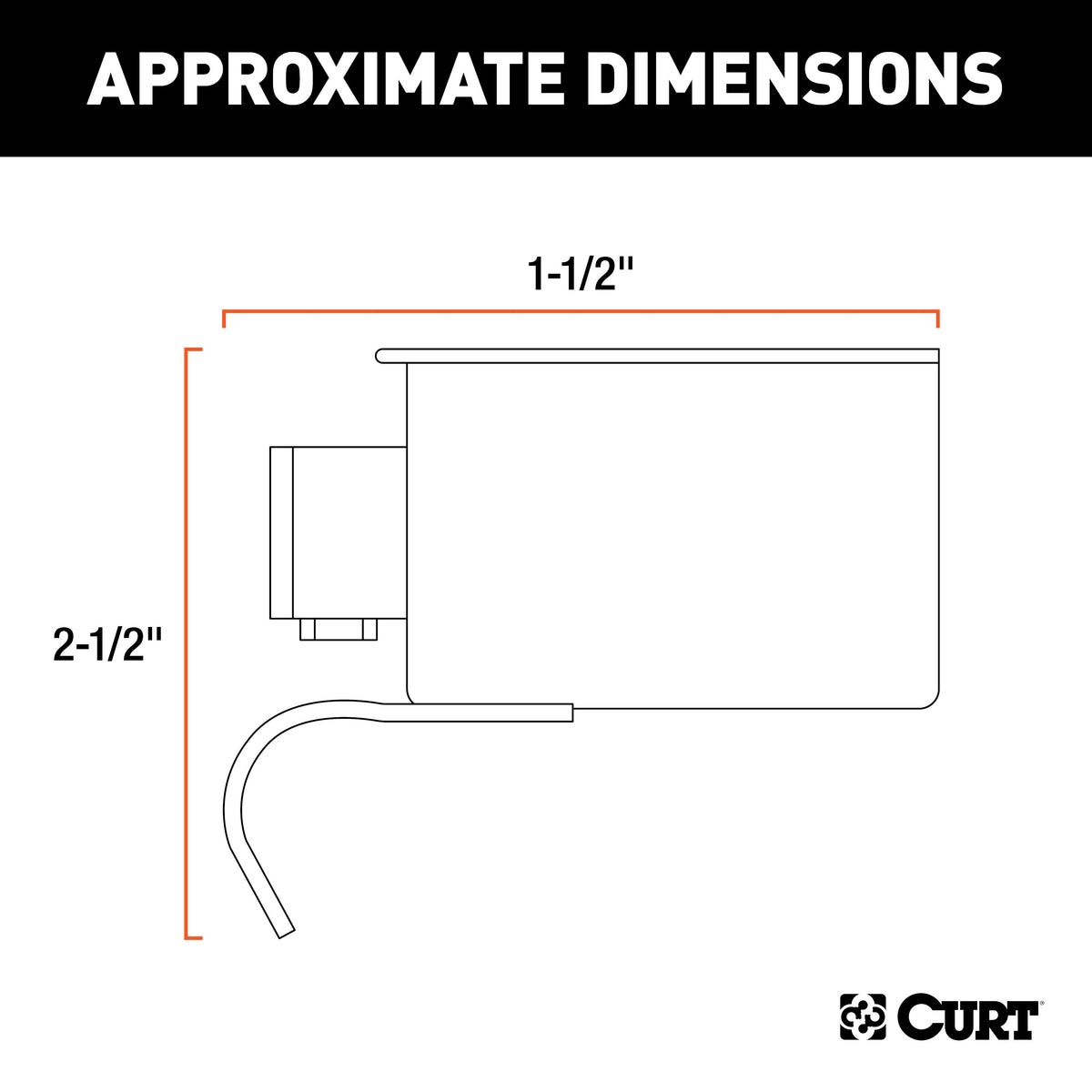 CURT 58190 Trailer-Side 7-Pin RV Blade Wiring Harness Connector