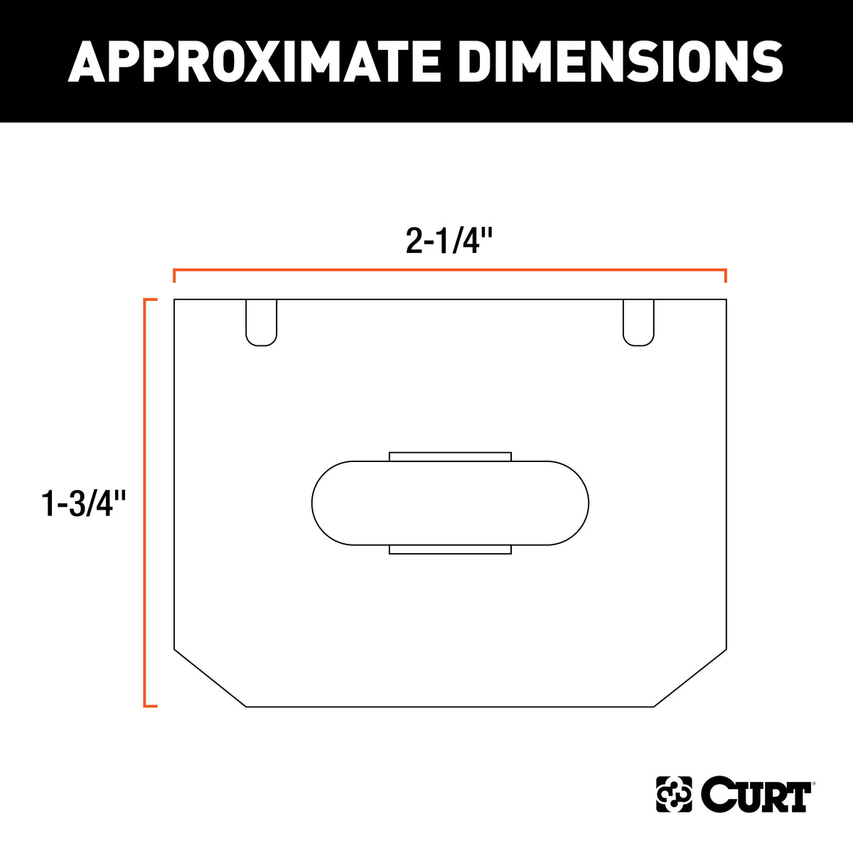 CURT 58300 Vehicle-Side Trailer Wiring Harness Mounting Bracket for 4-Way Flat