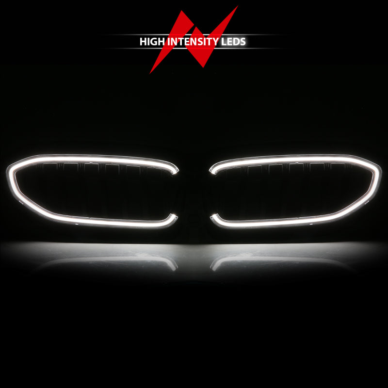 Anzo 19-22 BMW 3 Series Black Housing Full LED Front Grille w/ Initiation &amp; Running Light - 901027