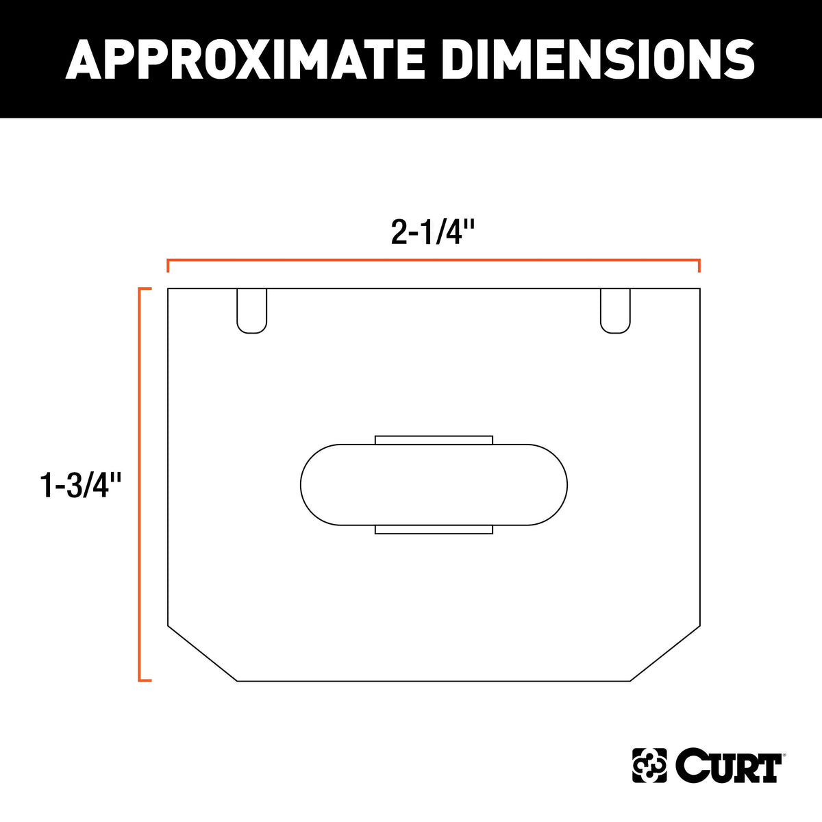 CURT 58301 Vehicle-Side Trailer Wiring Harness Mounting Bracket for 4-Way Flat