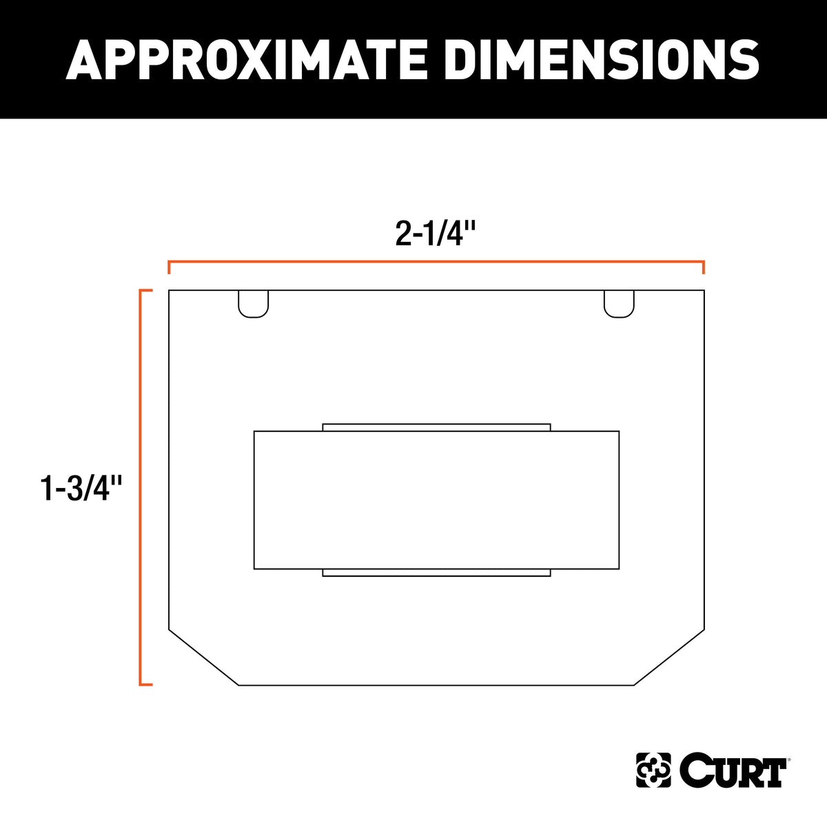 CURT 58303 Vehicle-Side Trailer Wiring Harness Mounting Bracket for 5-Way Flat