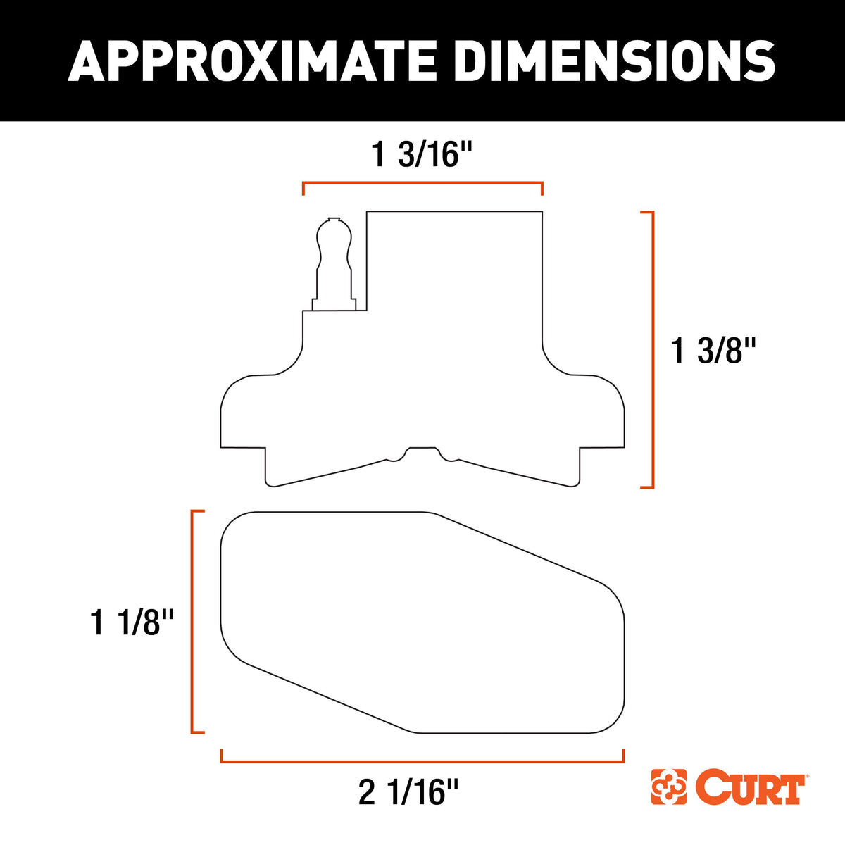 CURT 58306 4-Way Flat Magnetic Connector Adapter