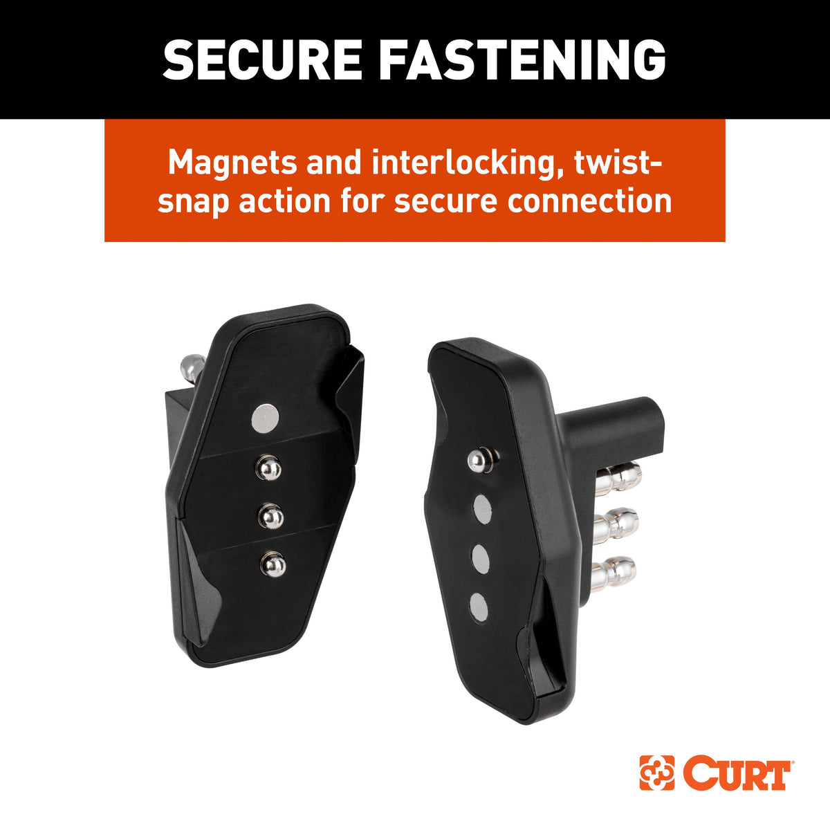 CURT 58306 4-Way Flat Magnetic Connector Adapter
