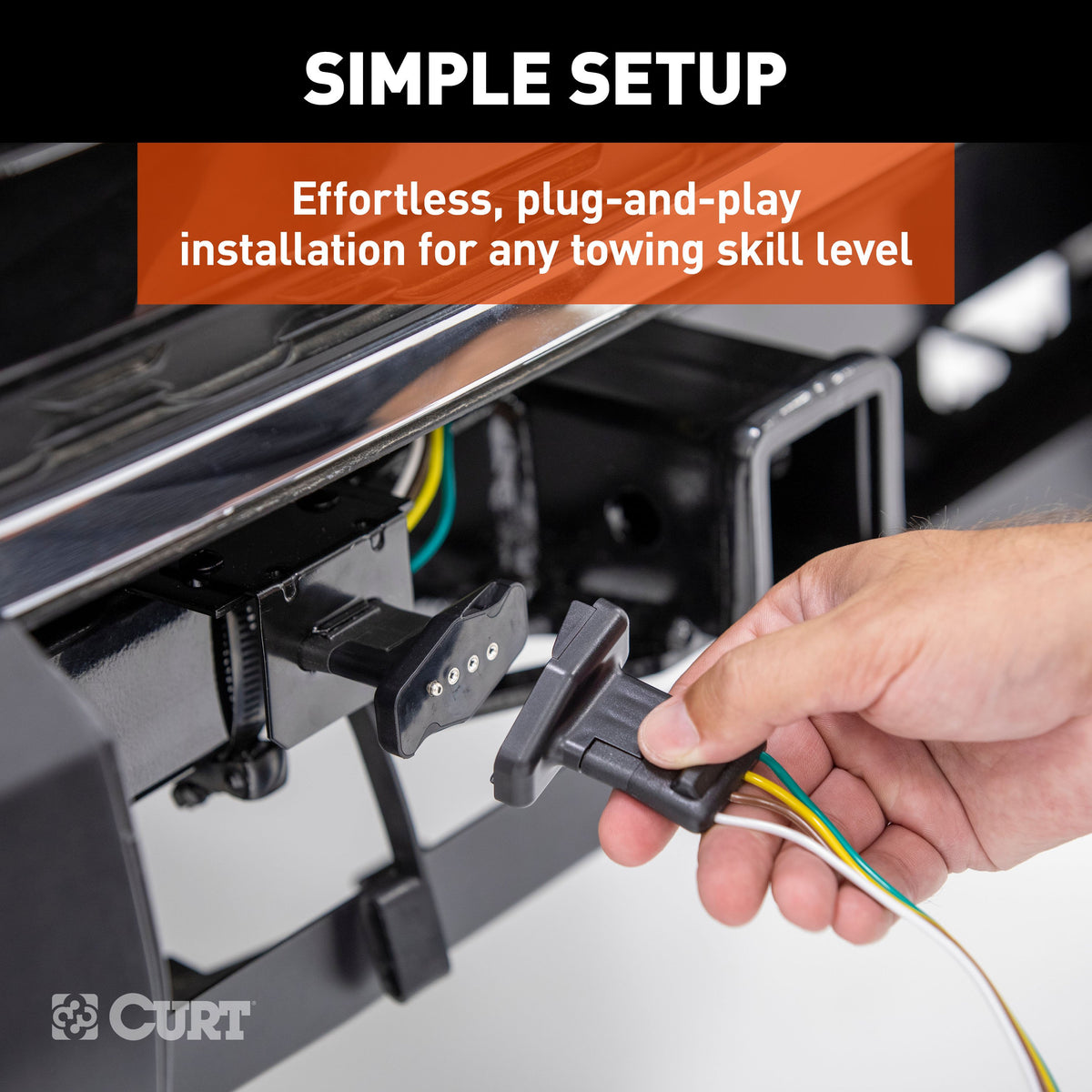 CURT 58306 4-Way Flat Magnetic Connector Adapter