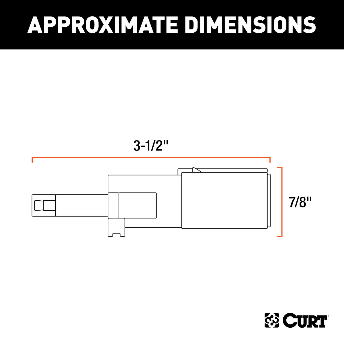 CURT 58414 4-Pin Round Vehicle-Side to 4-Way Trailer Wiring Adapter
