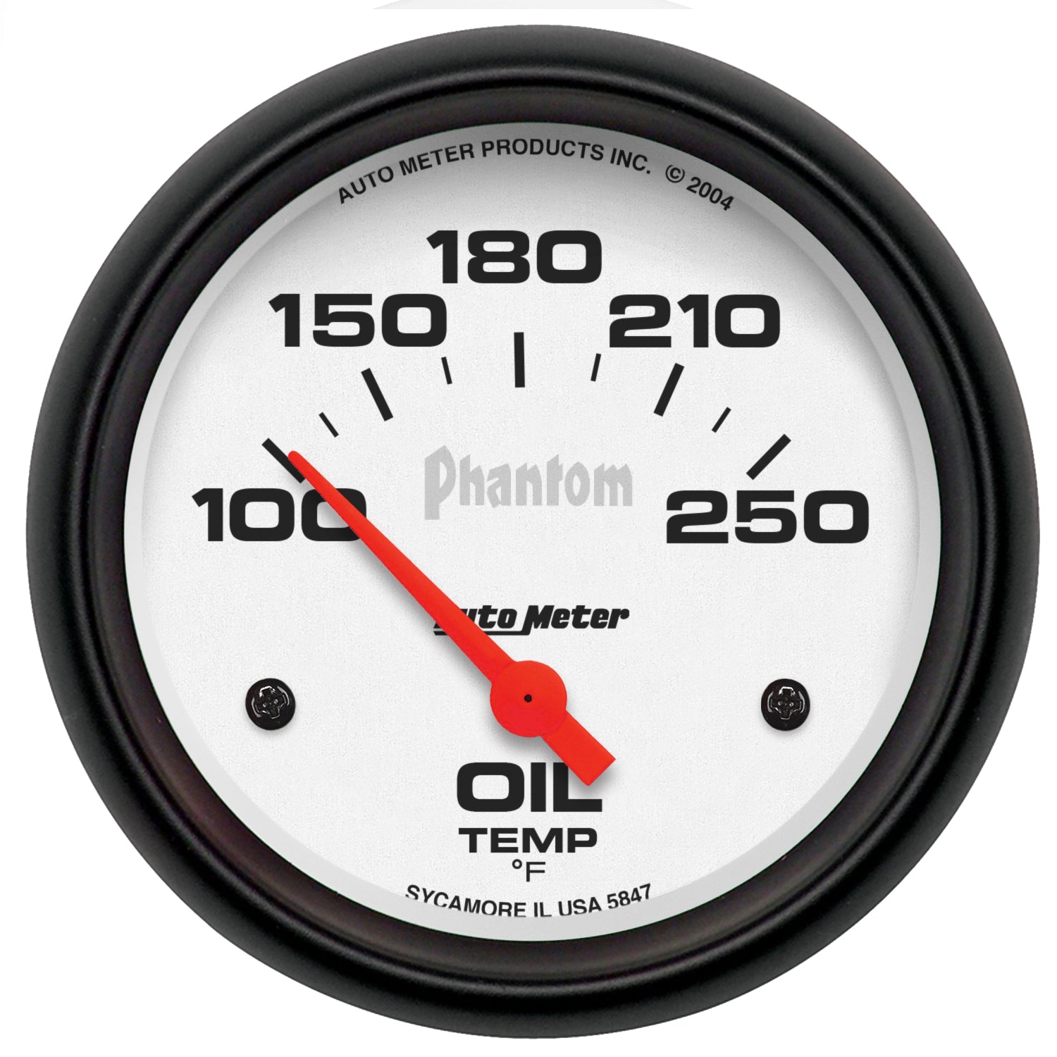AutoMeter Gauge Oil Temp 2-5/8in. 100-250 Deg. F Electric Phantom - 5847