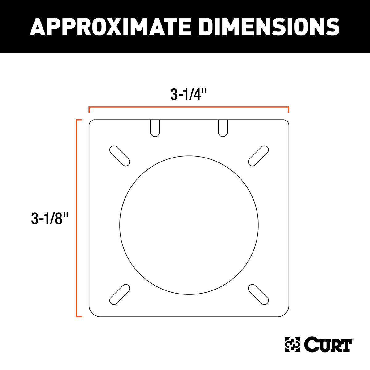 CURT 58520 Vehicle-Side Trailer Wiring Harness Mounting Bracket for 7-Pin USCAR Factory Socket on Ford, GM or Nissan