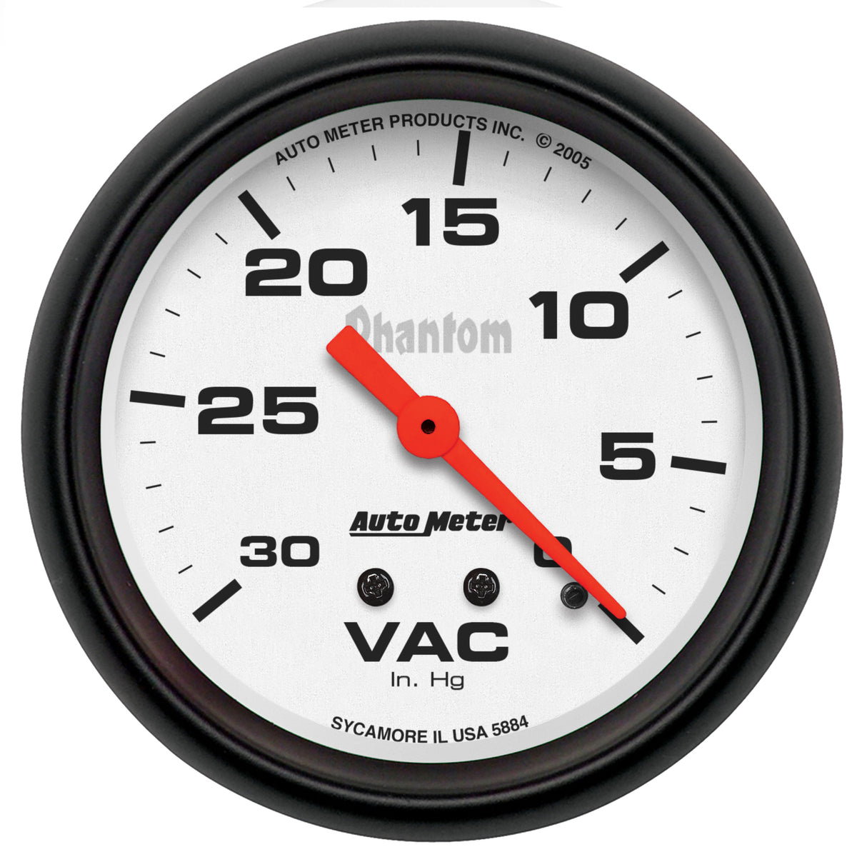 Autometer Phantom 2 5/8in Phantom Mechanical  Vacuum Gauge - 5884