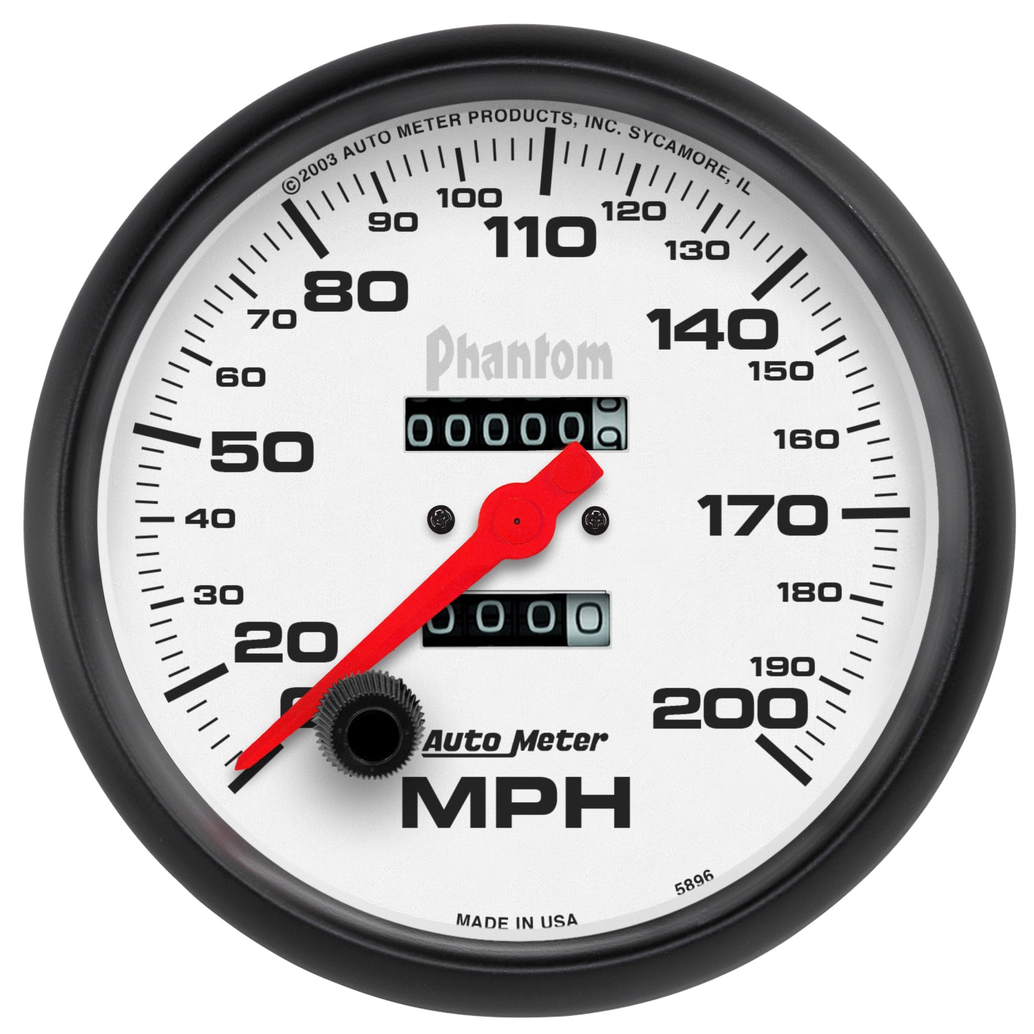 Autometer Phantom 5in 0-200 MPH Mechanical Speedometer - 5896