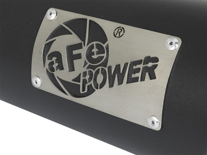 aFe MACH Force-Xp 409 Stainless Steel Exhaust Tip 3.5 In x 4.5in Out x 12in L Clamp-On - 49T35451-B12
