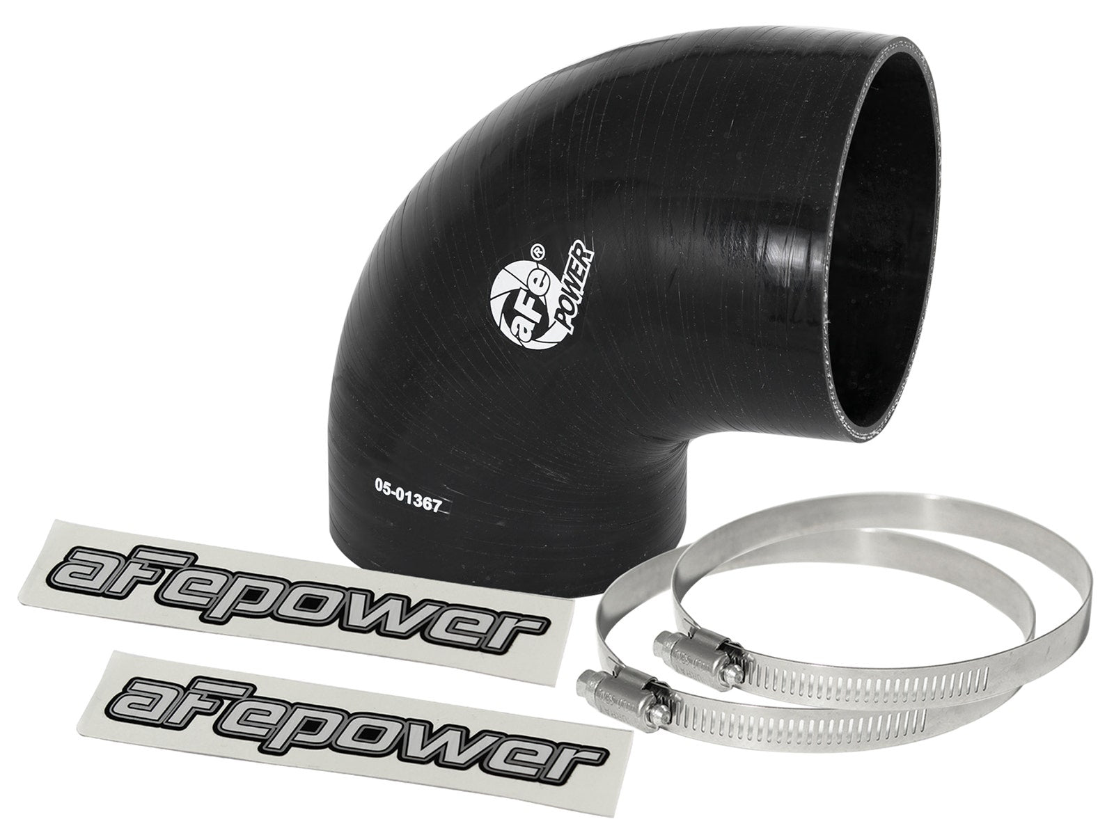 afe Magnum FORCE Intake Coupling Kit (4 IN ID to 3-4/5 IN ID x 90 Deg.) Elbow Coupler - Black - 59-00067