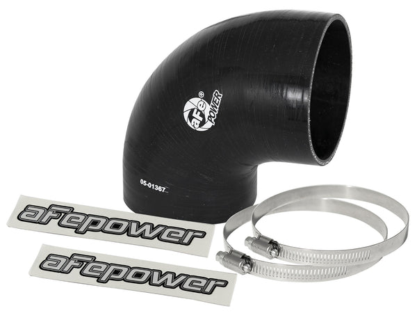 afe Magnum FORCE Intake Coupling Kit (4 IN ID to 3-4/5 IN ID x 90 Deg.) Elbow Coupler - Black - 59-00067