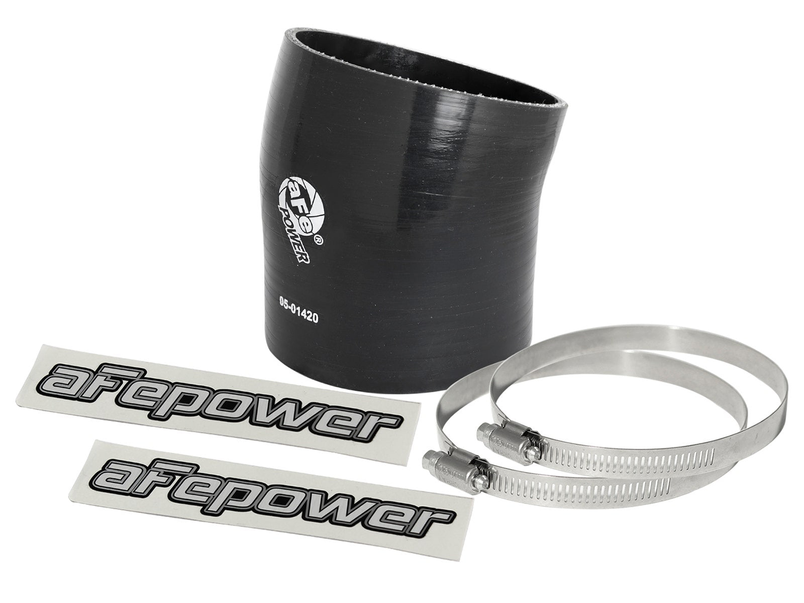 afe Magnum FORCE Intake Coupling Kit (4-1/4 IN ID to 3-7/8 IN ID x 17 Deg.) Elbow Coupler - Black - 59-00082