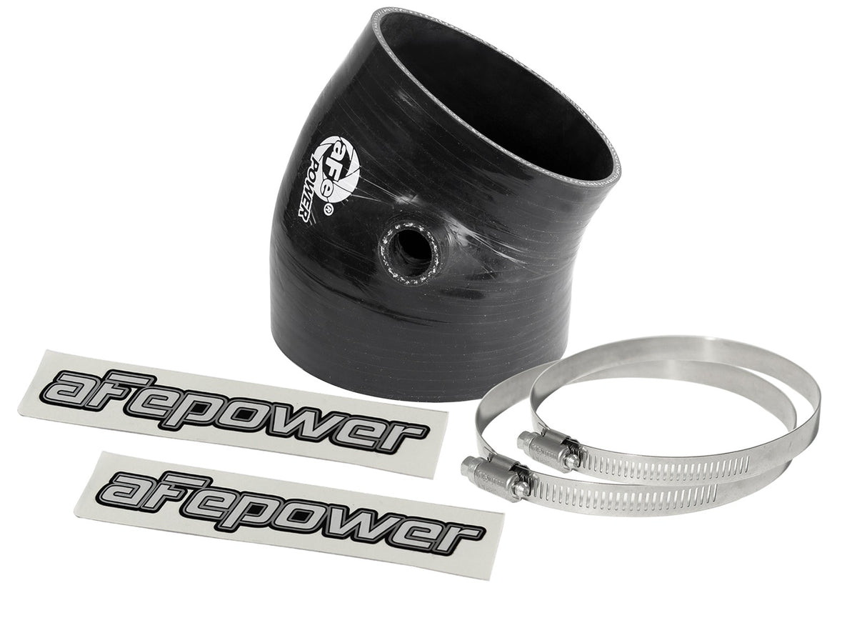afe Magnum FORCE Intake Coupling Kit (4-3/8 IN ID to 3-3/4 IN ID x 30 Deg.) Elbow Coupler - Black - 59-00115