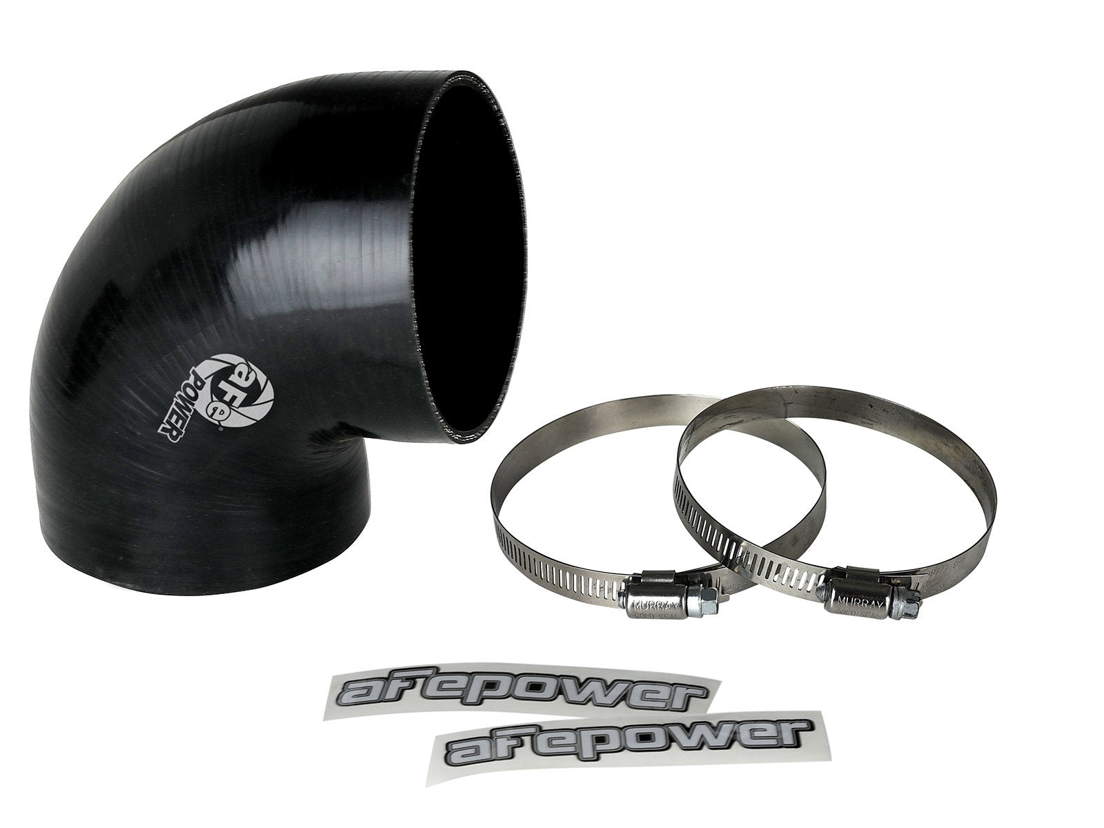 afe Magnum FORCE Intake Coupling Kit (3-3/4 IN ID to 3-1/2 IN ID x 90 Deg.) Elbow Coupler - Black - 59-00121