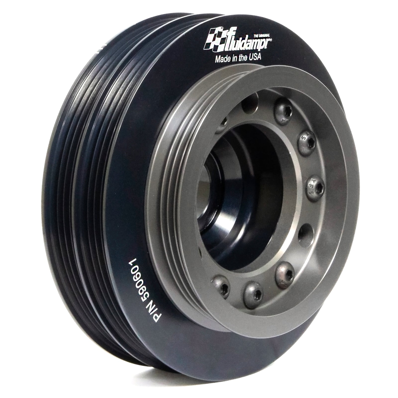 Fluidampr Honda All B Series PS Air / Alt Pulley Steel Internally Balanced Damper - 590601 for 1990-2001 Acura Integra - fron