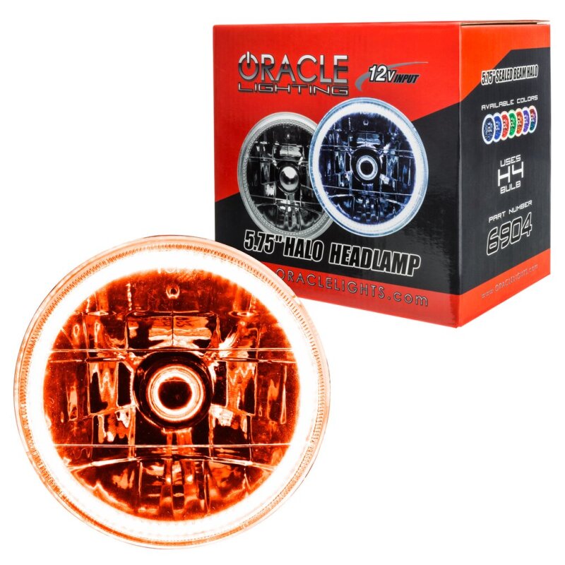 Oracle Pre-Installed Lights 5.75 IN. Sealed Beam - Amber Halo SEE WARRANTY - 6904-005