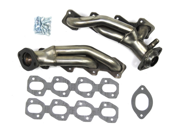 JBA 99-04 Ford Mustang 4.6L 4V 1-5/8in Primary Raw 409SS Cat4Ward Header - 1625S-7 for 1999-2004 Ford Mustang - front view